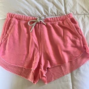 Aerie Neon Pink Beach Fleece Lounge Shorts